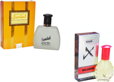 

Wellgoods Set of (2) Sandel ~ Silver-X -130ml Eau de Parfum - 130 ml(For Men & Women)