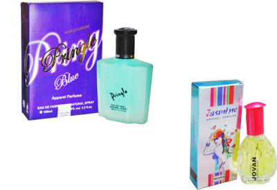 

Wellgoods Set of (2) Dashing Blue ~ Jasmine -130ml Eau de Parfum - 130 ml(For Men & Women)