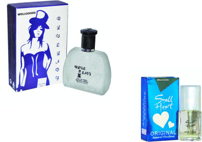Wellgoods Set of (2) Blue Lady~ Small Blue Heart --120ml Eau de Parfum - 120 ml(For Men & Women)
