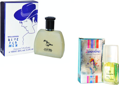 

Wellgoods Set of (2) Blue For Men ~ Jasmine --120ml Eau de Parfum - 120 ml(For Men & Women)