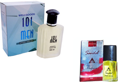 

Wellgoods Set of (2) 101 MEN~Sandel --120ml Eau de Parfum - 120 ml(For Men & Women)