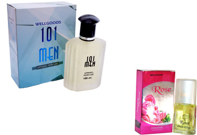 

Wellgoods Set of (2) 101 MEN~Rose --120ml Eau de Parfum - 120 ml(For Men & Women)