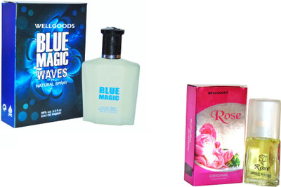 

Wellgoods Set Of (2) Magic Blue~Rose --120ml Eau de Parfum - 120 ml(For Men & Women)