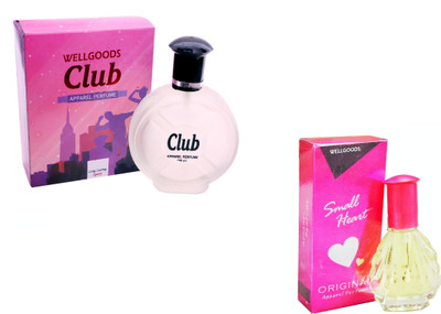 

Wellgoods Set of (2) Club ~ Small Heart Pink -130ml Eau de Parfum - 130 ml(For Men & Women)