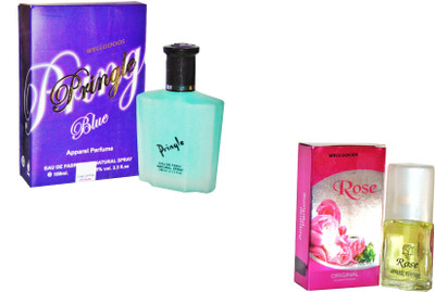 

Wellgoods Set of (2) Dashing Blue~Rose --120ml Eau de Parfum - 120 ml(For Men & Women)