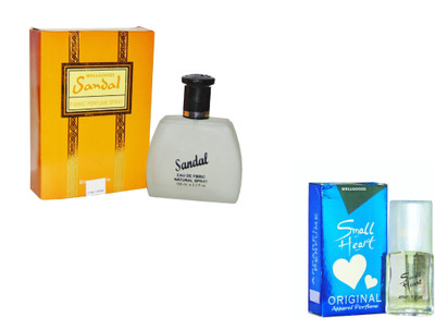 

Wellgoods Set Of (2) Sandel ~ Small Heart Blue --120ml Eau de Parfum - 120 ml(For Men & Women)