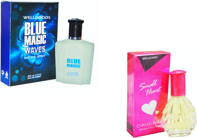

Wellgoods Set of (2) Blue magic ~ Small Heart Pink -130ml Eau de Parfum - 130 ml(For Men & Women)