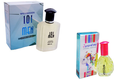 Wellgoods Set of (2) 101 MEN ~ Jasmine -130ml Eau de Parfum - 130 ml(For Men & Women)