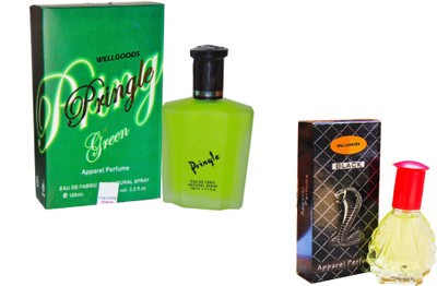 

Wellgoods Set of (2) Groomy Green ~ Cobra Black -130ml Eau de Parfum - 130 ml(For Men & Women)