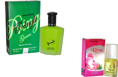 

Wellgoods Set Of (2) Groomy Green ~ Rose --120ml Eau de Parfum - 120 ml(For Men & Women)
