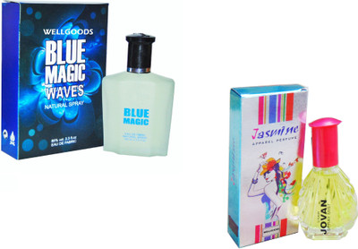 

Wellgoods Set of (2) Blue magic ~ Jasmine -130ml Eau de Parfum - 130 ml(For Men & Women)