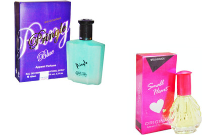 

Wellgoods Set of (2) Dashing Blue ~ Small Heart Pink -130ml Eau de Parfum - 130 ml(For Men & Women)