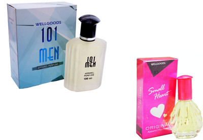 

Wellgoods Set of (2) 101 MEN ~ Small Heart Pink -130ml Eau de Parfum - 130 ml(For Men & Women)