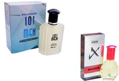 

Wellgoods Set of (2) 101 MEN ~ Silver-X -130ml Eau de Parfum - 130 ml(For Men & Women)