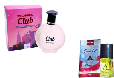 

Wellgoods Set Of (2) Club ~ Sandel --120ml Eau de Parfum - 120 ml(For Men & Women)