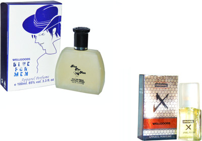 

Wellgoods Set of (2) Blue For Men ~ X-Black --120ml Eau de Parfum - 120 ml(For Men & Women)