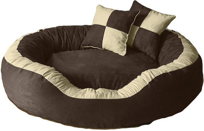 

petitude pet store MAR041 S Pet Bed(Brown & Cream)