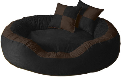 

petitude pet store MAR038 L Pet Bed(Black & Brown)