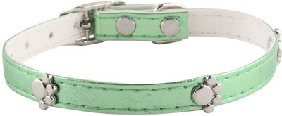 

SRI Designer Adjustable Paw Rivet Studs Design Collar For Puppy/Cat Cat Everyday Collar(, Green