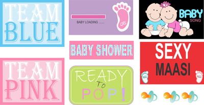 

SYGA Set of 12 Photo Booth Props for Baby Shower Photo Booth Board(Birthday)