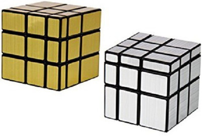 

CUBE FORT 3X3X3 Silver Mirror Cube And 3X3X3 Gold Mirror Cube Combo Pack(2 Pieces)