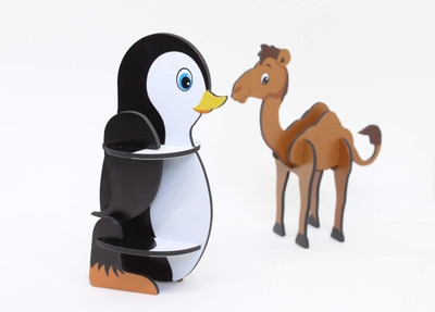 

Minikin Camel and Penguin 3D DIY Puzzle+Story(12 Pieces)