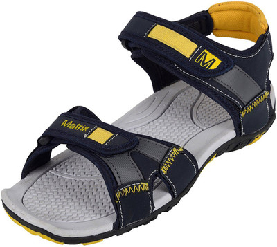 3% OFF on Matrix by FBB Men Navy Blue::Yellow Sandals on Flipkart