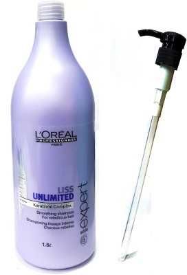 

L'Oreal Set Of 2 (Liss Unlimited Smoothing Shampoo Dispensing Pump) 1500Ml(1500 ml)