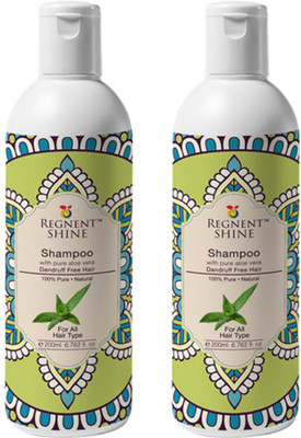 

Regnent Shine Shampoo With Pure Aloe Vera (200 ml) Pack of 2 Bottle(400 ml)