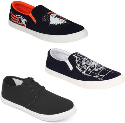 

Chevit Tro Pack of 3 Casual Shoes (Sneakers Shoes) Slip On Sneakers For Men(Multicolor