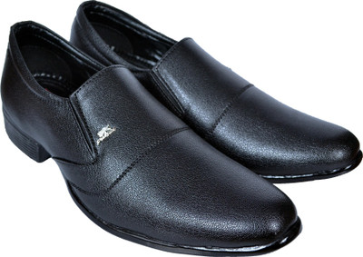 

RED CAN Faux Leather For Men Slip On For Men(Black