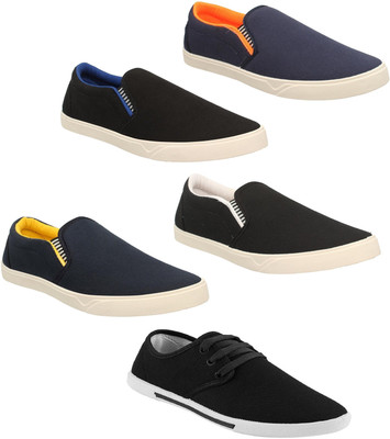 

Chevit Smart Pack of 5 Casual Shoes (Sneakers Shoes) Slip On Sneakers For Men(Multicolor