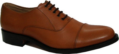 

ASM Handmade Goodyear Welted Dark Tan Oxford Dress Leather Shoes Lace Up For Men(Tan