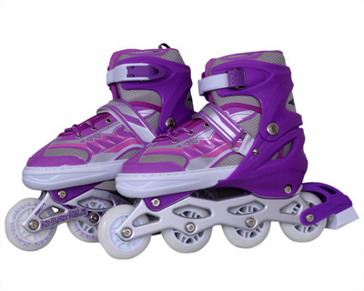 

Running Push button Adjustable In-line Skates - Size 7-9 UK(Purple)