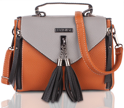 

Luvoksi Women Casual Tan Leatherette Sling Bag