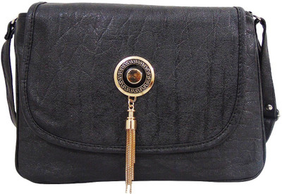 

Estoss Women Casual Black PU Sling Bag