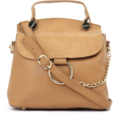 

Satchel Bags Women Casual Beige PU Sling Bag