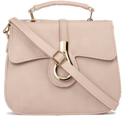 

Satchel Bags Women Casual Beige PU Sling Bag