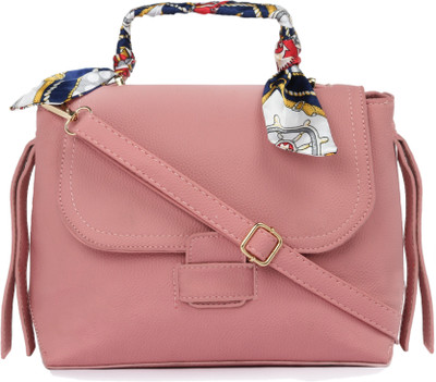 

Satchel Bags Women Casual Pink PU Sling Bag