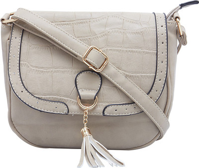 

Satchel Bags Women Casual Beige PU Sling Bag