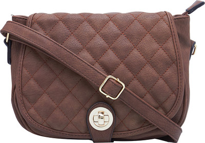 

Satchel Bags Women Casual Brown PU Sling Bag