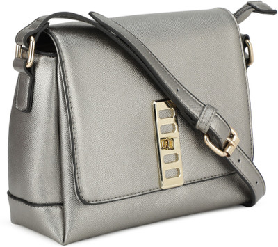 

SUGARUSH Women Casual Grey PU Sling Bag