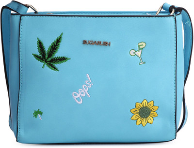 

SUGARUSH Women Casual Blue PU Sling Bag