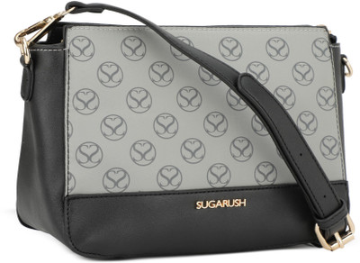 

SUGARUSH Women Casual Grey PU Sling Bag