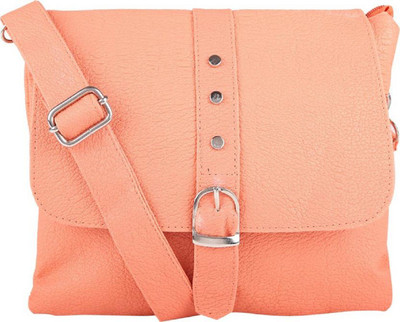 

SARA Women Casual Orange PU Sling Bag