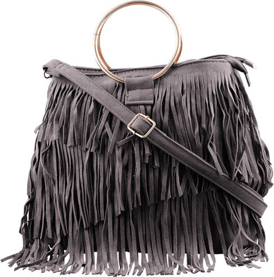 

Satchel Bags Women Casual Grey PU Sling Bag