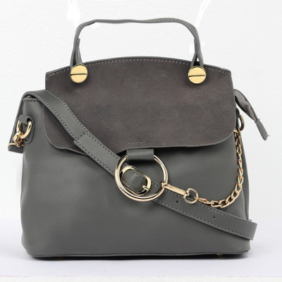 

Satchel Bags Women Casual Grey PU Sling Bag
