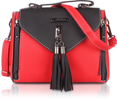

Luvoksi Women Casual Red Leatherette Sling Bag