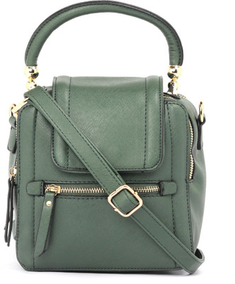 

Satchel Bags Women Casual Green PU Sling Bag