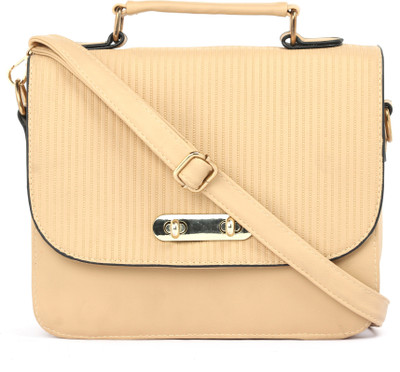 

Satchel Bags Women Casual Beige PU Sling Bag